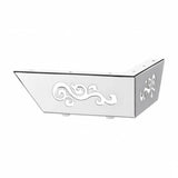 Chrome Detailed Metal Corner Leg  70mm x 200mm x 200mm