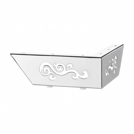 Chrome Detailed Metal Corner Leg  70mm x 200mm x 200mm