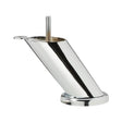 Chrome Arched Metal Leg  80mm x 125mm
