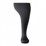 Wooden Queen Anne Leg (EX 65mm)  9" (230mm) with Bored Wings in a Black Carbon Finish