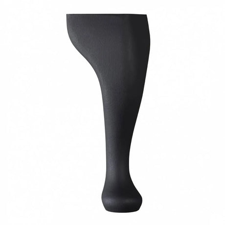 Wooden Queen Anne Leg (EX 65mm)  9" (230mm) with Bored Wings in a Black Carbon Finish