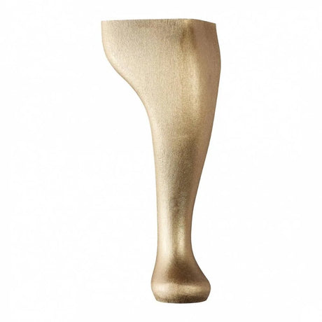 Wooden Queen Anne Leg (EX 65mm)  9 (230mm) with Bored Wings in a Gold Glimmer Finish
