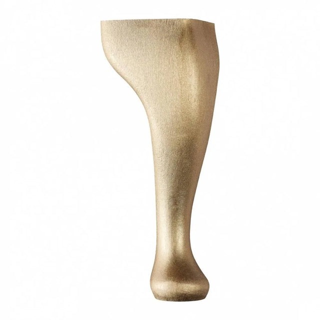 Wooden Queen Anne Leg (EX 65mm)  9 (230mm) with Bored Wings in a Gold Glimmer Finish
