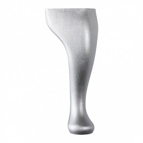Wooden Queen Anne Leg (EX 65mm)  9" (230mm) with Bored Wings in a Silver Shimmer Finish