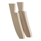 Wooden Queen Anne Back Leg  8 (200mm) x 1 1/2 inch with Square Top in a Raw Finish