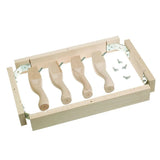 Wooden Square Tapered Stool Kit  H445mm x W500mm x D335mm in a Raw Finish