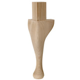 Wooden Queen Anne Leg with Square Top (EX 65mm)  9 (230mm) with Bored Wings  Raw