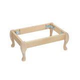 Wooden Queen Anne Stool Kit  H180mm x W460mm x D300mm in a Raw Finish