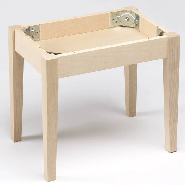 Wooden Square Tapered Stool Kit  H445mm x W500mm x D335mm in a Raw Finish
