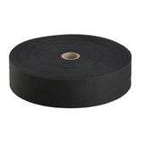 25mm Black Herringbone Cotton Tape  50m Reel
