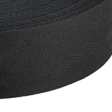 20mm Black Cotton India Tape  50m Reel