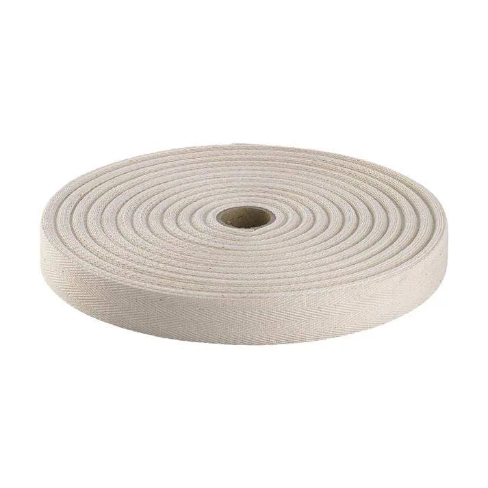 50mm Natural Herringbone Cotton Tape  50m Reel