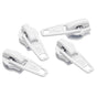 No.3 White Zip Pullers  1 piece