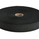 70mm Black 10% Elasticity Seat Webbing metre  1 stripe