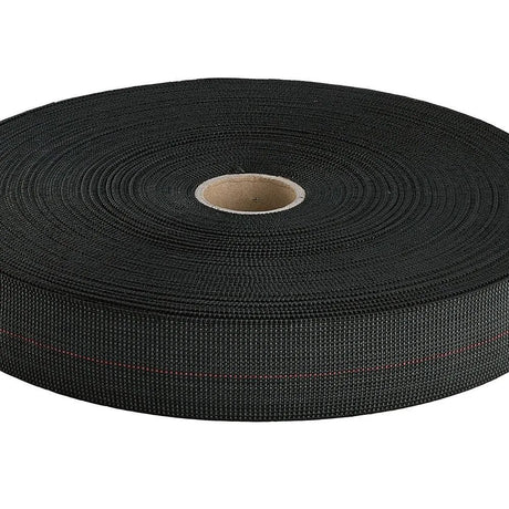 70mm Black 10% Elasticity Seat Webbing metre  1 stripe