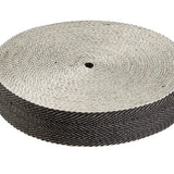 50mm x 33m Black/White Herringbone Webbing roll