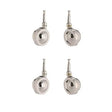 Silver Colour Metal Ball Castors 50mm Set of 4