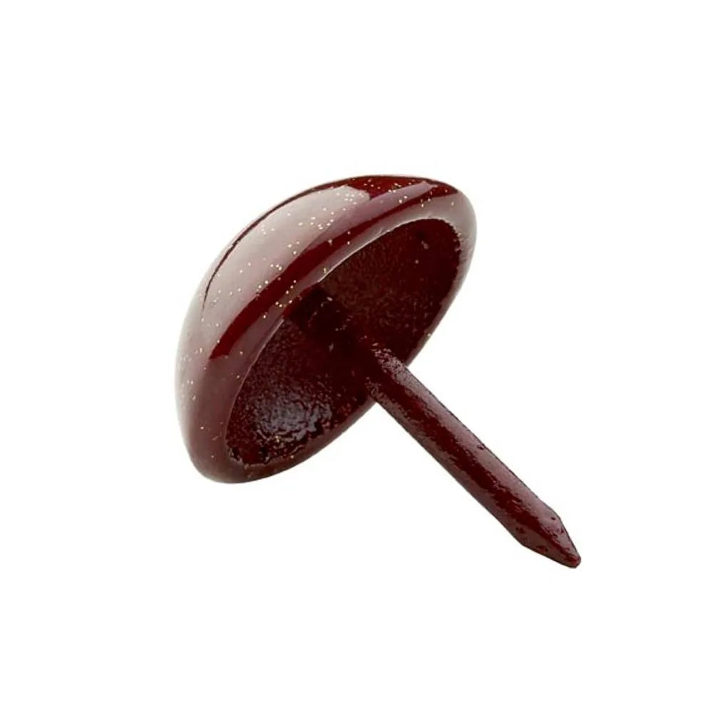 Powder Coated Upholstery Nails  Red Wine/Gold