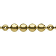Brass Plated Traditional Low Domed Upholstery Nail Strip