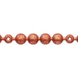Moroccan Red Traditional Low Domed Upholstery Nail Strip