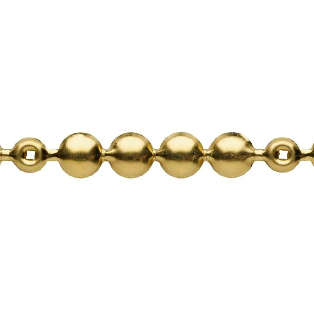 Brass Plated Traditional Low Domed Upholstery Nail Strip