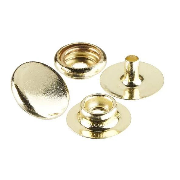 No.20 Snap Fastener 4 Piece Set  Solid Brass