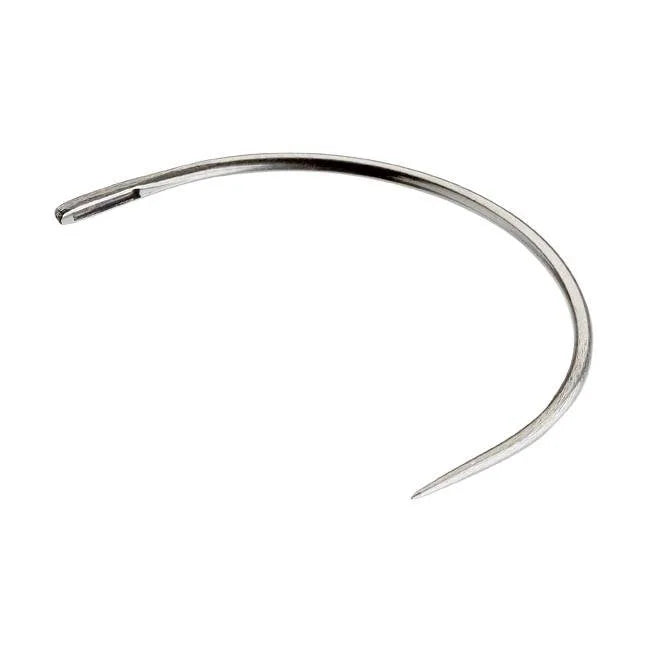 7 inch Curved Round Point Upholstery Needle  Heavy Gauge