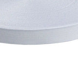 19mm White Woven Elastic  25m Reel