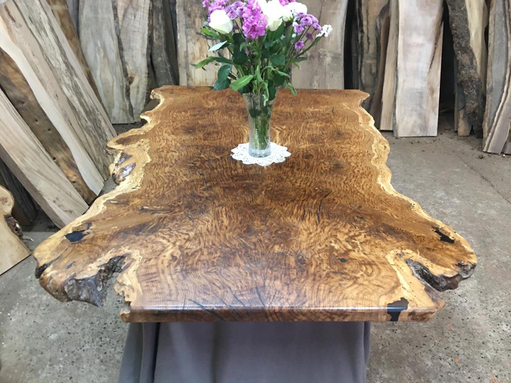 Book Matched Burr Brown Oak Table