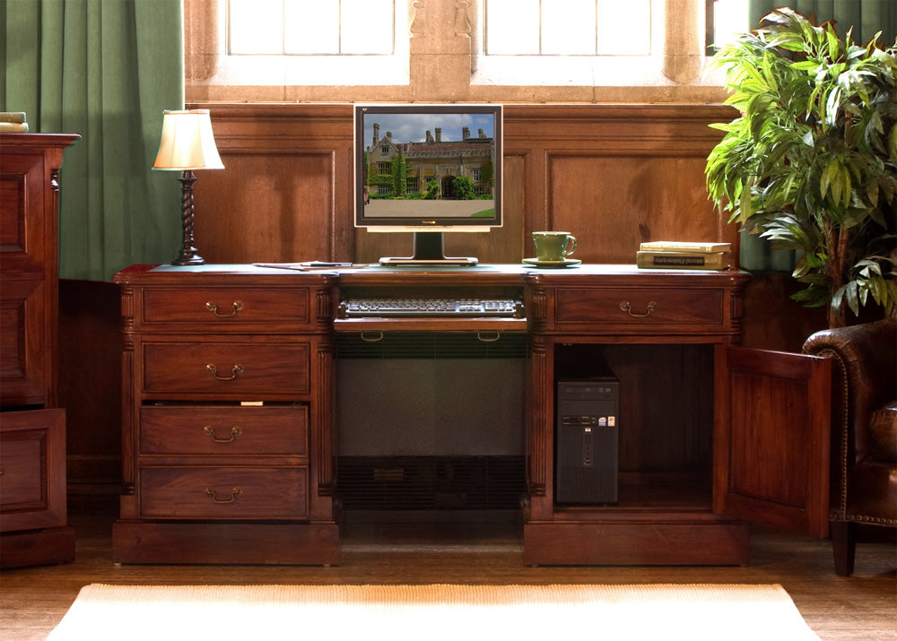 La Roque Twin Pedestal Computer Desk