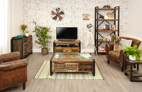 Urban Chic 4 Door 4 Drawers Large Coffee Table
