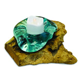 Root With Glass Candle Holder Single