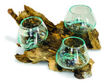 Root With Triple Glass Bowl Low