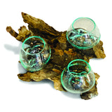 Root With Triple Glass Bowl Low