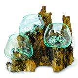 Root With Triple Glass Bowl Low