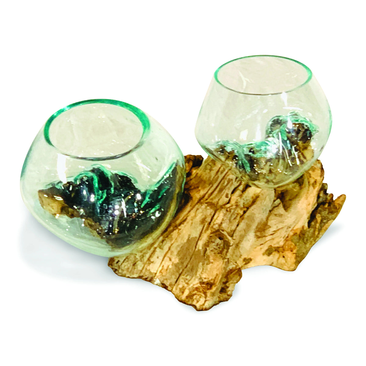 Root With Double Glass Bowl Low