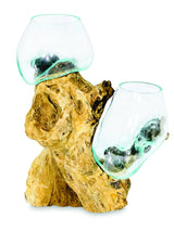 Root With Double Glass Bowl Tall