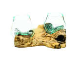 Root With Double Glass Bowl Mini (Tall & Low)
