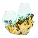 Root With Double Glass Bowl Mini (Tall & Low)