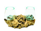 Root With Double Glass Bowl Mini (Tall & Low)