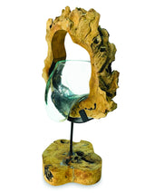 Root With Molten Glass Bowl On Stand