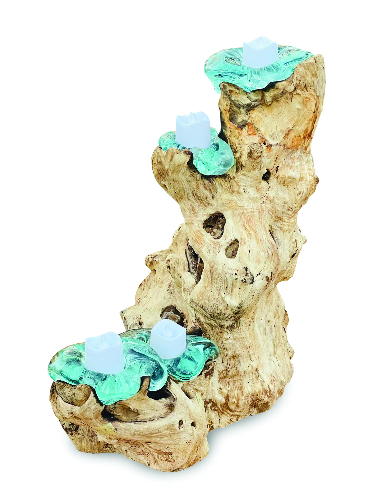 Root With Glass 4 Candle Holder Tall