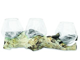 Low Root With Triple Glass Bowl Large
