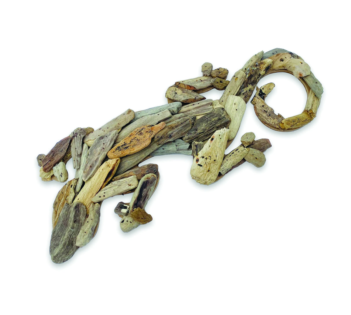 Driftwood Wall Art Gecko 50cm