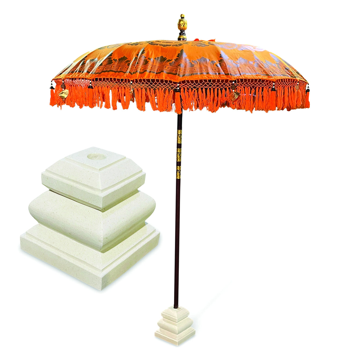 Bali Parasol Base (Terrazzo) White Small