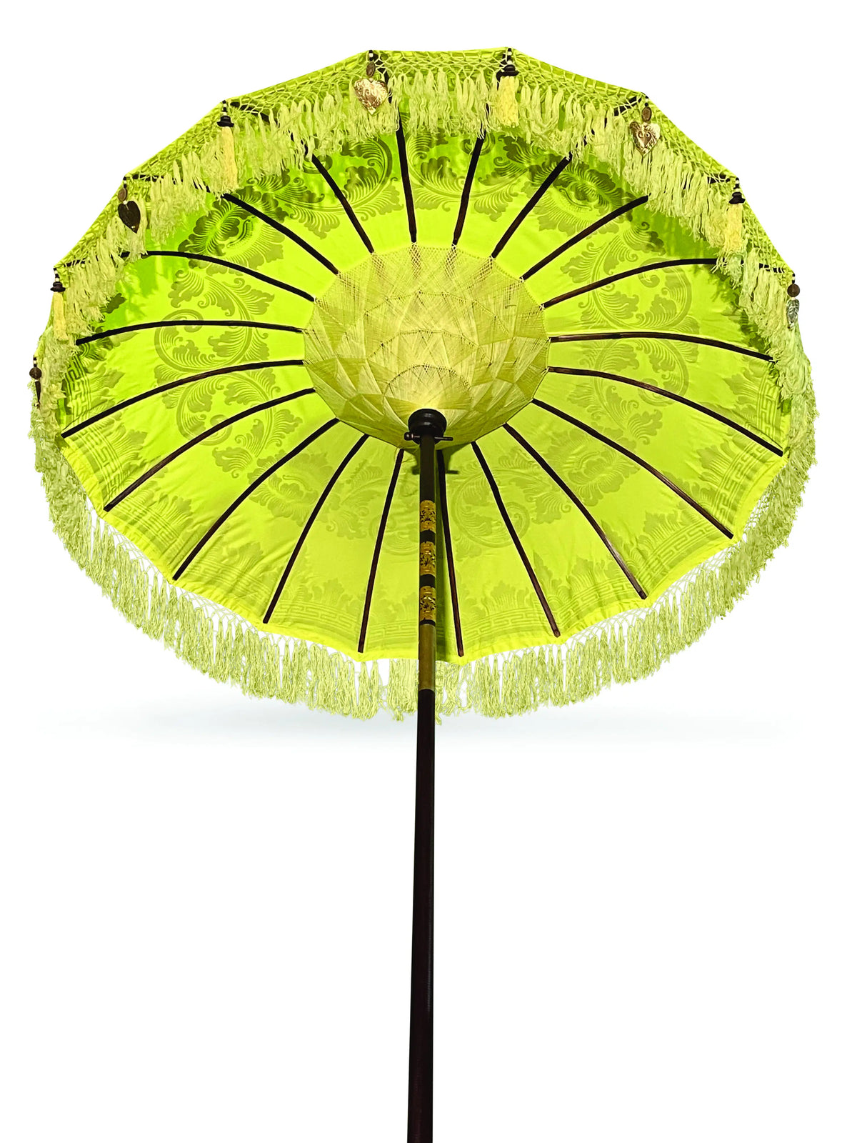 Bali Sun Parasol Lemon Yellow And Gold 2m (With Pole Joint)
