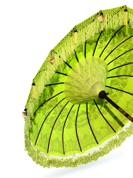 Bali Sun Parasol Lemon Yellow And Gold 2m (With Pole Joint)