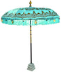 Bali Sun Parasol Sky Blue And Gold 2m (With Pole Joint)