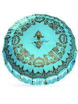 Bali Sun Parasol Sky Blue And Gold 2m (With Pole Joint)