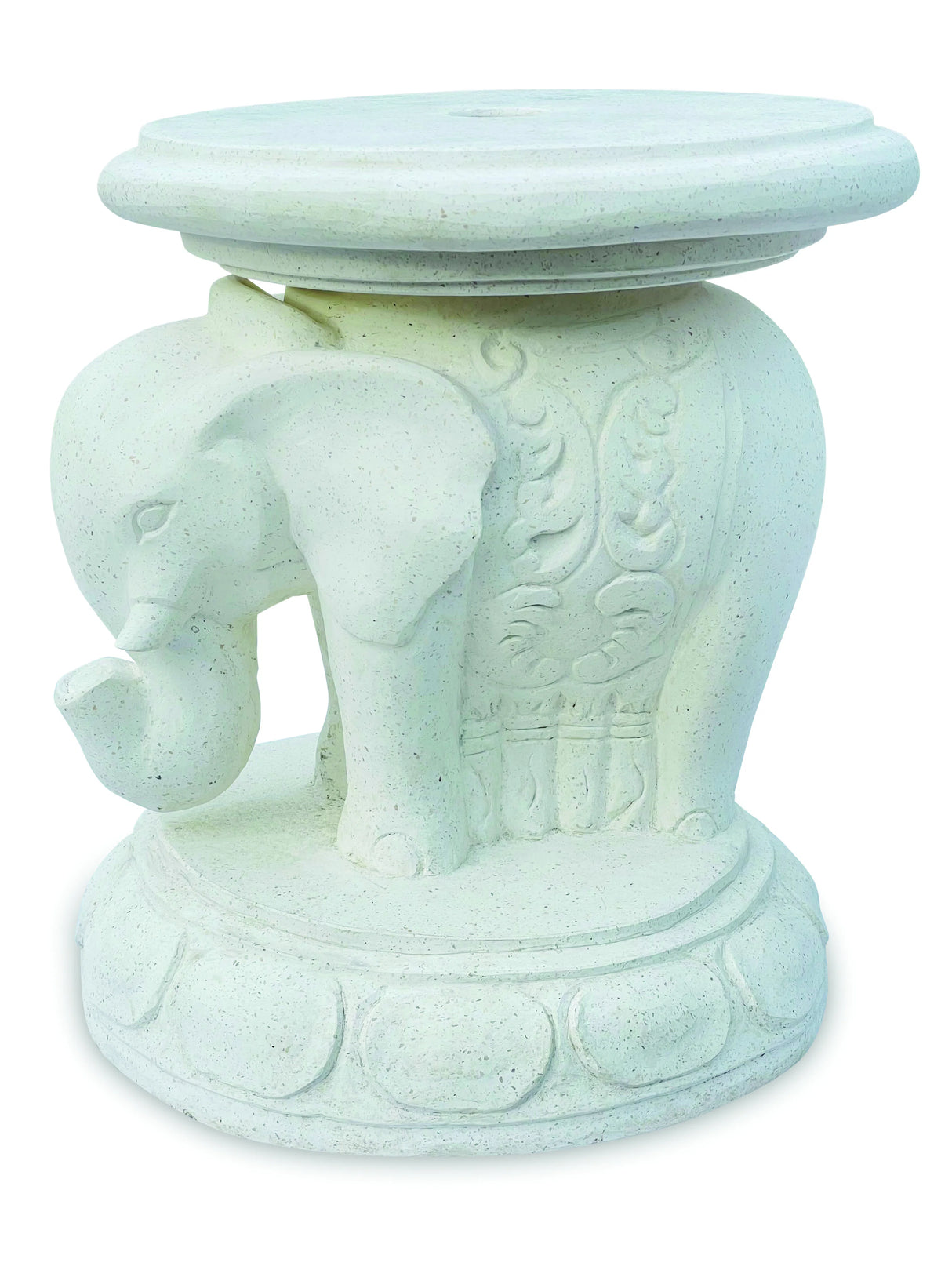 Bali Elephant Parasol Base With Drinks Table